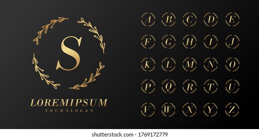 monogram alphabet wedding initial hand drawn