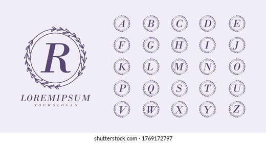 monogram alphabet wedding initial hand drawn