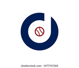 monogram anagram of initial letter D baseball	

