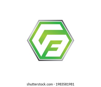 monogram anagram of initial letter s f as hexagon