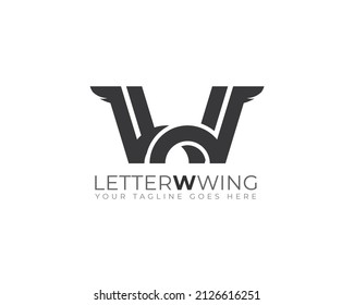 monogram anagram of initial letter W as wings	
