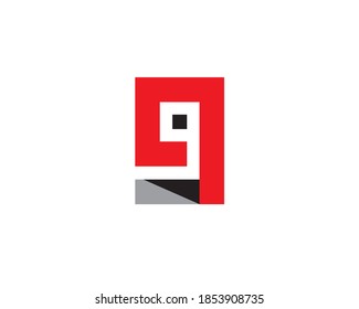 logotipo de la letra g 9 q con membrete anagram monograma 