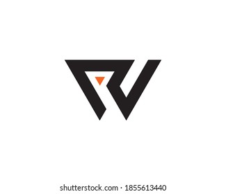 monogram anagram lettermark logo of letter R W U V S