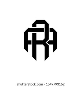 Monogram AR or RA template logo 