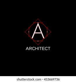A Monogram. Architect logo or Building.