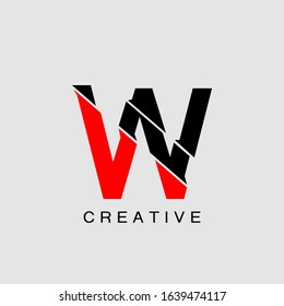 Monogram Astract Techno  Initial Letter W Logo icon vector design