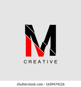 Monogram Astract Techno  Initial Letter M Logo icon vector design