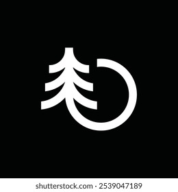 Monogram B, letter B pine tree logo design inspiration