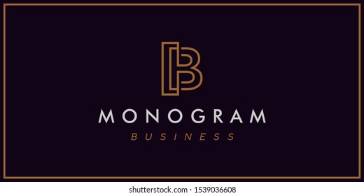 monogram b line logo. simple and sophisticated
