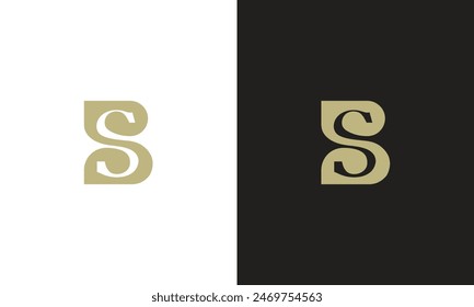 Monogram b s bs sb logo template minimal, luxury, professional for business or company with high value