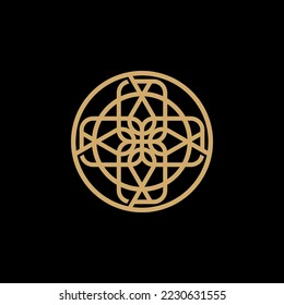 The monogram is the batik or ornament. Elegant and outline.