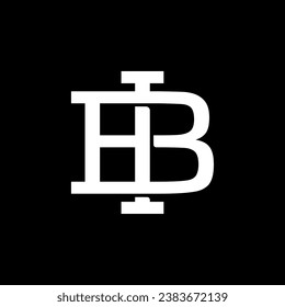 Monogramm bi, Anfangsbuchstaben B und I, BI, IB, überlappendes Interlock-Logo, Monogram Line Art Style