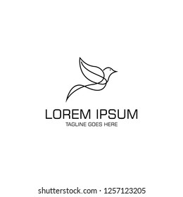 Monogram Bird logo design inspiration vector