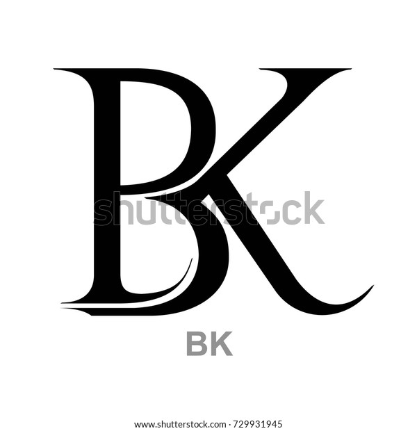 Download Monogram Bk Stock Vector (Royalty Free) 729931945