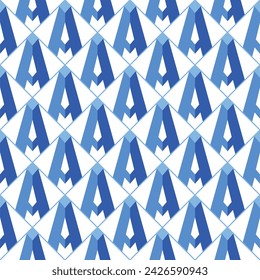 A monogram blue color pattern repeat illustration vector design
