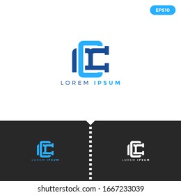 Monogram Blue Letter cr logo design template elements for Business, Consulting Company Group. vector