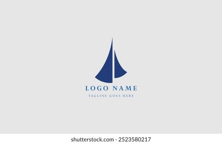 monogram Boat logo template vector design