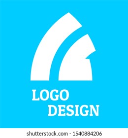 monogram brand logo design vector