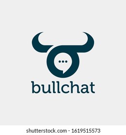 monogram bull chat logo type