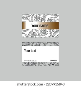 Monogram business card graphic template