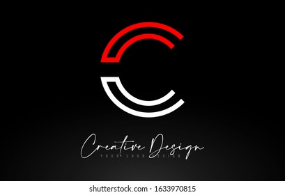 Monogram C Letter Logo design with Creative Lines Icon Design Vector Illustration. 