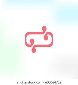 Monogram capital letter O. Vector logo in the minimalist style.