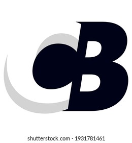 monogram CB white black with gray shadow