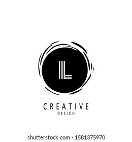 Monogram Circle Sun Letter L logo. Vector design concept sun shape with letter L logo on monogram color.