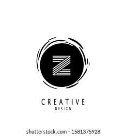 Monogram Circle Sun Letter Z logo. Vector design concept sun shape with letter Z logo on monogram color.