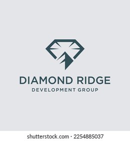 monogram city logo with diamond shape 