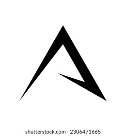 monogram clever letter A Logo with triangle shape design template isolated on white background