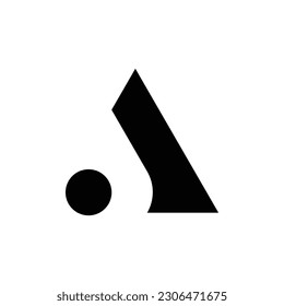 Monogramm-cleverer Buchstabe A Logo mit dreieckiger Design-Vorlage einzeln auf weißem Hintergrund