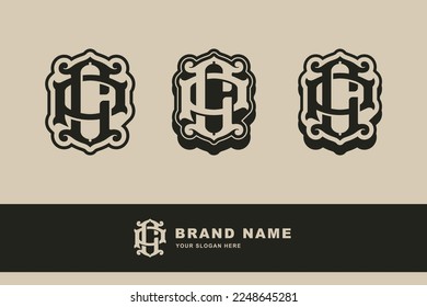Carta de colección de monograma CP o PC con enclavamiento, vintage, estilo clásico bueno para marca, ropa, ropa, ropa, ropa de calle, béisbol, baloncesto, fútbol, etc