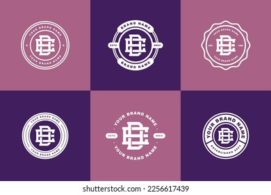 Monogram collection letter DE or ED with interlock style, badge design for brand, clothing, apparel, streetwear, baseball, basketball, football and etc svg