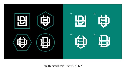 Carta de colección de monograma DY o YD con estilo de enclavamiento bueno para marca, ropa, ropa, ropa de calle, béisbol, baloncesto, fútbol, etc