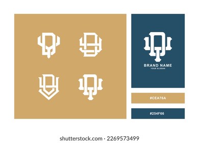 Monogram collection letter DY or YD with interlock style good for brand, clothing, apparel, streetwear, baseball, basketball, football and etc