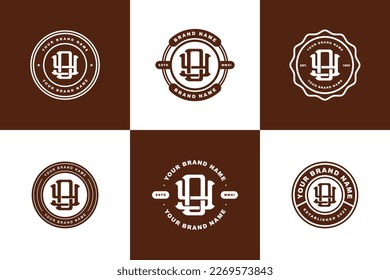 Monogram collection letter DY or YD with interlock style, badge design for brand, clothing, apparel, streetwear, baseball, basketball, football and etc