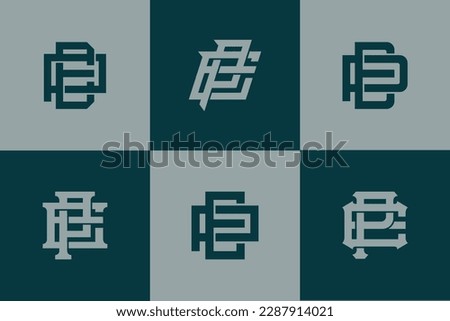 Monogram collection letter EP or PE with interlock style good for brand, clothing, apparel, streetwear, baseball, basketball, football and etc