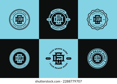 Carta de colección de monograma EQ o QE con enclavamiento, Vintage, estilo clásico, diseño de insignias para marca, ropa, ropa, ropa, ropa de calle, béisbol, baloncesto, fútbol, etc