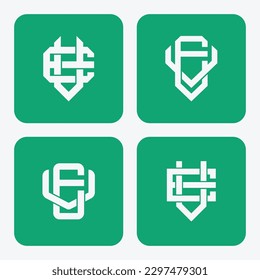 Monogram-Sammelbrief EV oder VE mit Interlock-Stil, gut für Marke, Kleidung, Kleidung, Straßenbekleidung, Baseball, Basketball, Fußball usw.