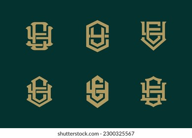 Monogram collection letter EY or YE with interlock style good for brand, clothing, apparel, streetwear, baseball, basketball, football and etc