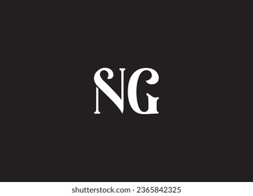 Monogram collection letter GN or NG with interlock style good for brand, clothing, apparel, streetwear, baseball, basketball, football and etc