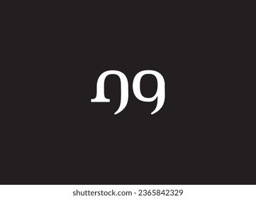 Monogram collection letter GN or NG with interlock style good for brand, clothing, apparel, streetwear, baseball, basketball, football and etc