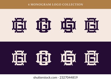 Monogram collection letter GO or OG with interlock, vintage, classic  style good for brand, clothing, apparel, streetwear, baseball, basketball, football and etc