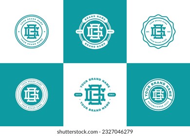 Monogram collection letter GO or OG with interlock style, badge design for brand, clothing, apparel, streetwear, baseball, basketball, football and etc