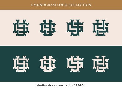 Monogram collection letter GY or YG with interlock, vintage, classic style good for brand, clothing, apparel, streetwear, baseball, basketball, football and etc