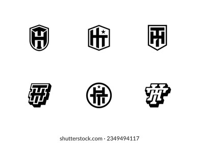 Monogram collection letter HT or TH with interlock, modern style good for brand, clothing, apparel, streetwear, baseball, basketball, football and etc