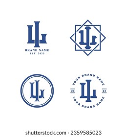 Monogram collection letter IL or LI with interlock, modern, classic style good for brand, clothing, apparel, streetwear, baseball, basketball, football and etc