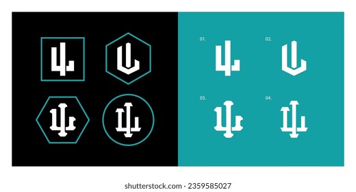 Monogram collection letter IL or LI with interlock, modern style good for brand, clothing, apparel, streetwear, baseball, basketball, football and etc
