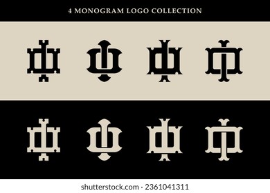 Monogram collection letter IO or OI with interlock, vintage, classic style good for brand, clothing, apparel, streetwear, baseball, basketball, football and etc